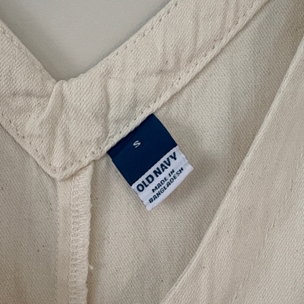 NWT Cream Button-Front Mini Dress - Picture 4 of 6
